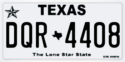 TX license plate DQR4408