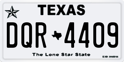 TX license plate DQR4409
