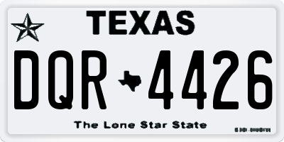 TX license plate DQR4426