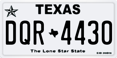 TX license plate DQR4430