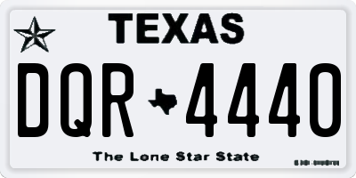 TX license plate DQR4440