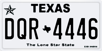 TX license plate DQR4446