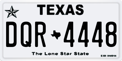 TX license plate DQR4448
