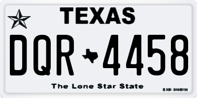 TX license plate DQR4458