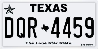 TX license plate DQR4459