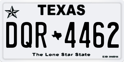 TX license plate DQR4462