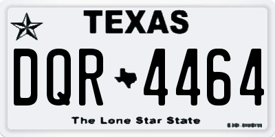 TX license plate DQR4464