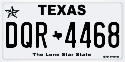 TX license plate DQR4468
