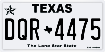 TX license plate DQR4475