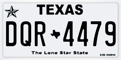 TX license plate DQR4479