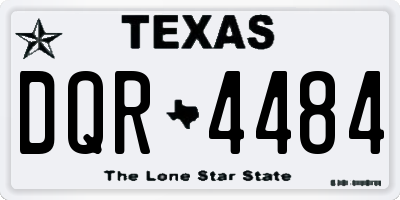 TX license plate DQR4484