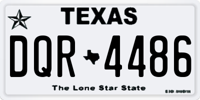 TX license plate DQR4486