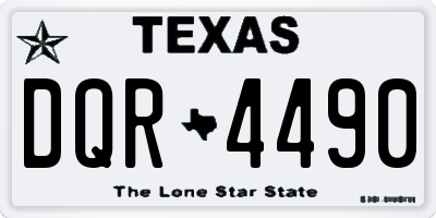 TX license plate DQR4490