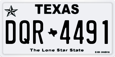 TX license plate DQR4491