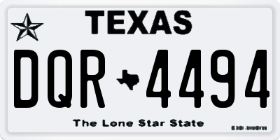 TX license plate DQR4494
