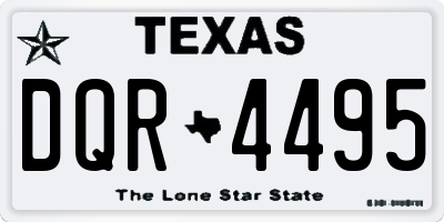TX license plate DQR4495