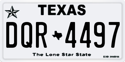 TX license plate DQR4497