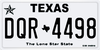 TX license plate DQR4498
