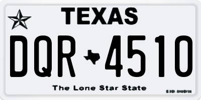 TX license plate DQR4510