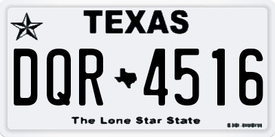 TX license plate DQR4516