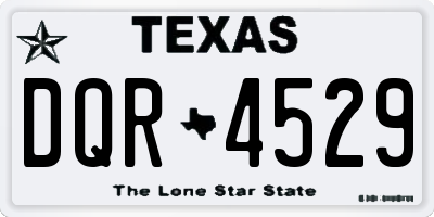 TX license plate DQR4529