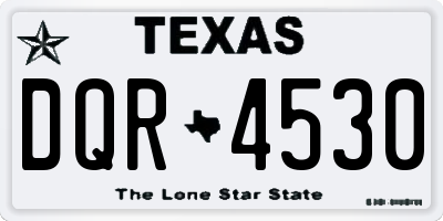 TX license plate DQR4530