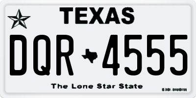 TX license plate DQR4555