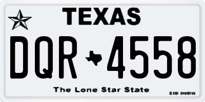 TX license plate DQR4558