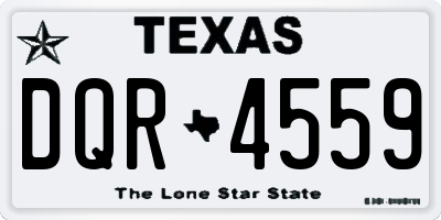 TX license plate DQR4559