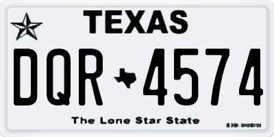 TX license plate DQR4574