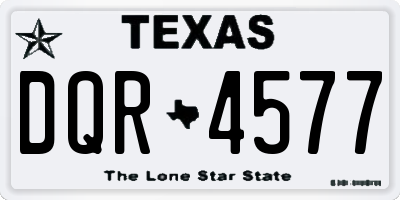 TX license plate DQR4577
