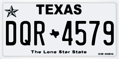 TX license plate DQR4579