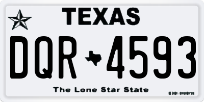 TX license plate DQR4593