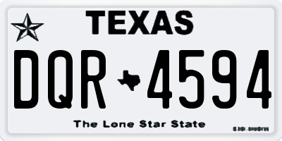 TX license plate DQR4594