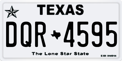 TX license plate DQR4595