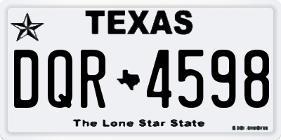 TX license plate DQR4598