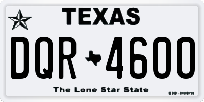 TX license plate DQR4600