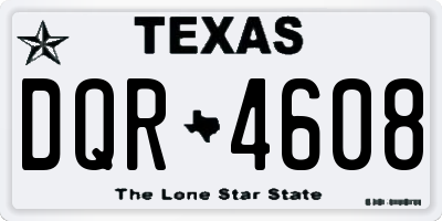 TX license plate DQR4608