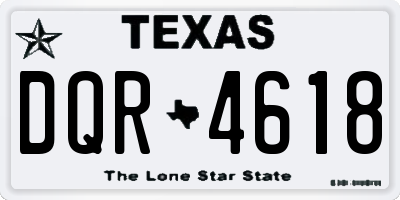 TX license plate DQR4618