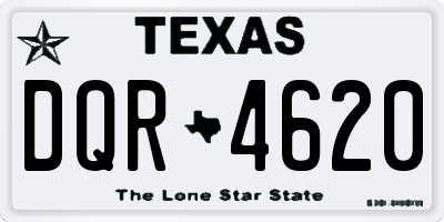 TX license plate DQR4620