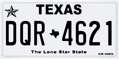 TX license plate DQR4621