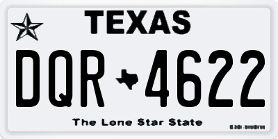 TX license plate DQR4622