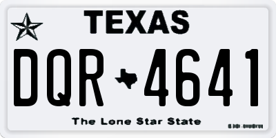 TX license plate DQR4641
