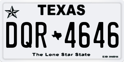 TX license plate DQR4646