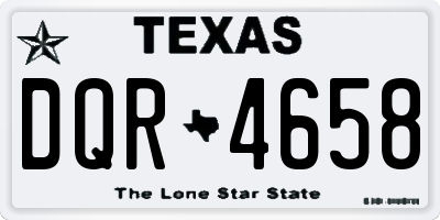 TX license plate DQR4658
