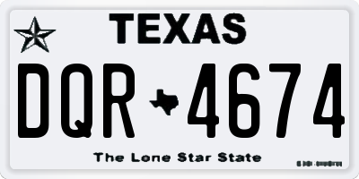 TX license plate DQR4674