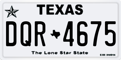 TX license plate DQR4675