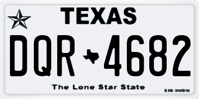 TX license plate DQR4682