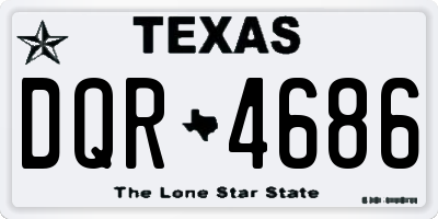 TX license plate DQR4686