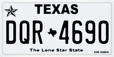 TX license plate DQR4690